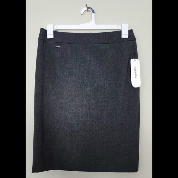 Calvin Klein Dark Grey / Charcoal Pencil Skirt – Size 8 – NWT - Picture 5 of 6